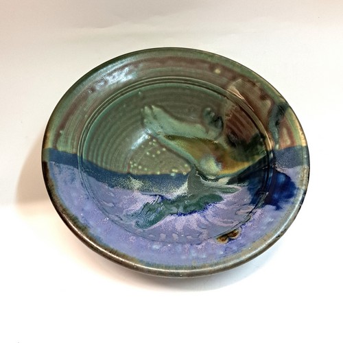 #231030 Bowl 3x10 Green/Blue $22 at Hunter Wolff Gallery